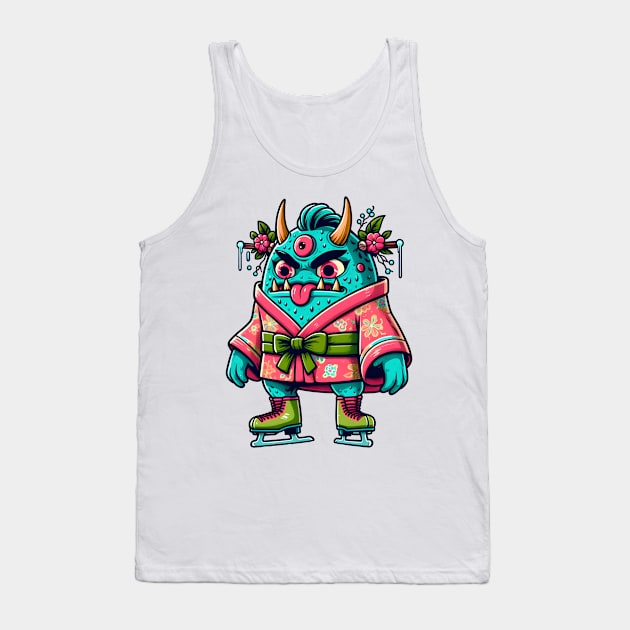 Ice skating monster Tank Top by Japanese Fever